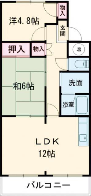 グリーンフォレスト(2LDK/1階)の間取り写真