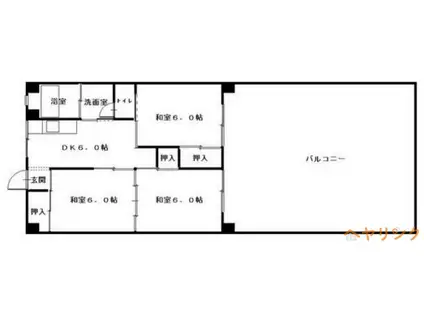 第2泰水堂ビル(3DK/3階)の間取り写真