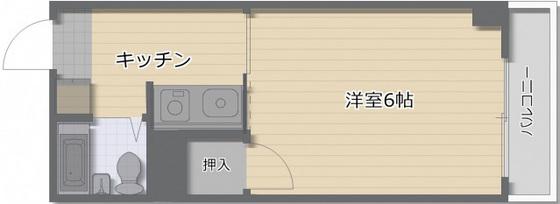 ロビンマンション(ワンルーム/5階)の間取り写真