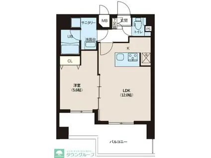 MAXIV八広(1LDK/6階)の間取り写真