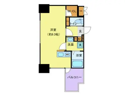 カスタリア大町(ワンルーム/13階)の間取り写真