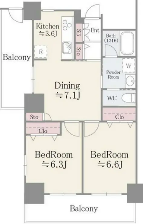 イーストコア曳舟一番館 15階階 間取り
