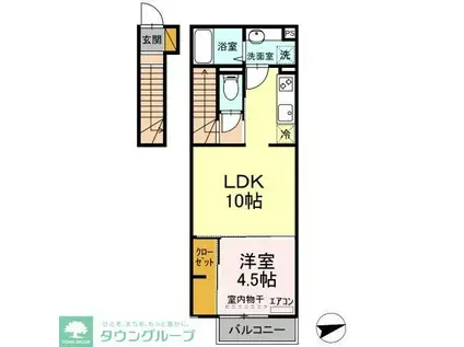 グランテージ(1LDK/2階)の間取り写真