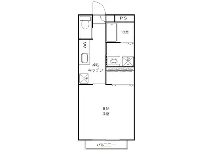 グレイスコート吉岡東(1K/1階)の間取り写真