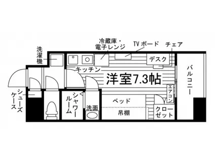 学生会館 NNB九大スクエア(ワンルーム/12階)の間取り写真