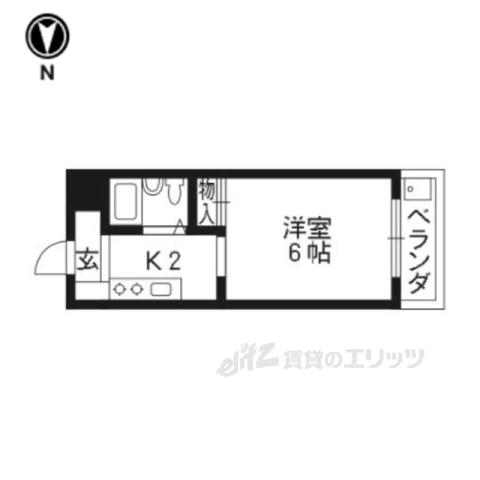 コーポ姉小路(1K/3階)の間取り写真