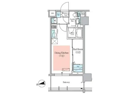 アーバネックス小石川春日(1DK/10階)の間取り写真