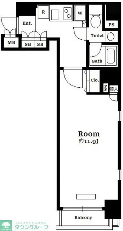 パークウェル市ヶ谷 1階階 間取り