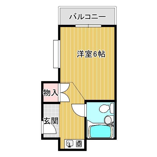 ガルボ茨木(ワンルーム/2階)の間取り写真
