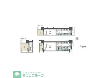 ラグゼナ磯子(1K/1階)の間取り写真