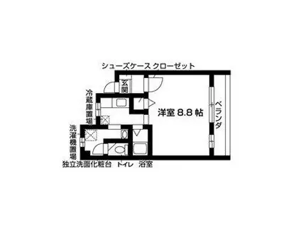 クリビアちくさB棟(ワンルーム/5階)の間取り写真