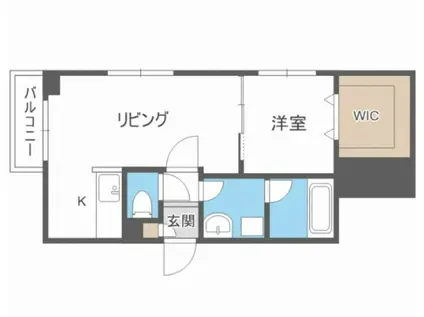 AXIS-WILL323.裏参道(1LDK/2階)の間取り写真