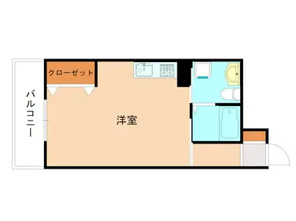 片野タカヤコーポレーションビル(ワンルーム/2階)の間取り写真