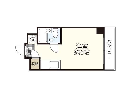 グローバル猫屋(ワンルーム/6階)の間取り写真