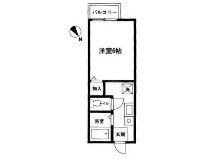 興和会館(1K/1階)の間取り写真
