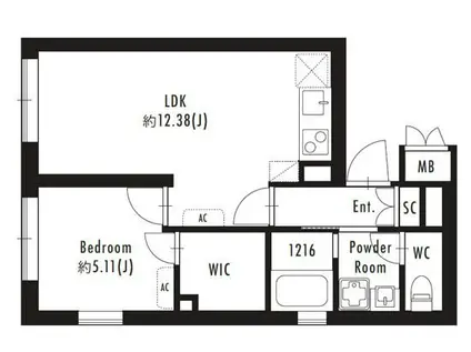 FARE西荻窪(1LDK/3階)の間取り写真