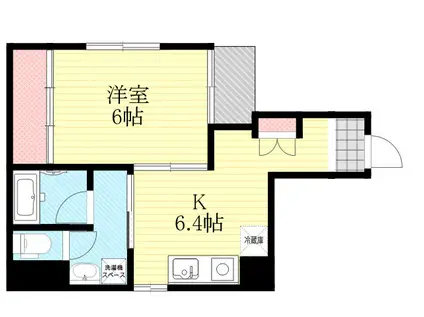 UT東三国(1K/6階)の間取り写真
