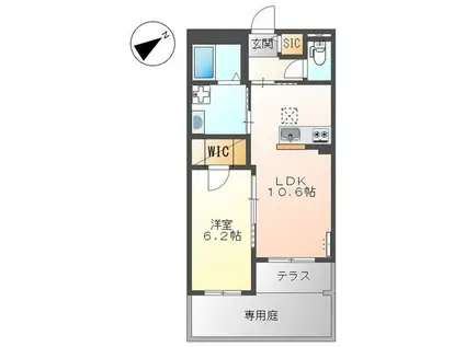 N S ARK(1LDK/1階)の間取り写真