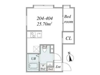 THE TRIAS ITABASHI(1LDK/4階)の間取り写真