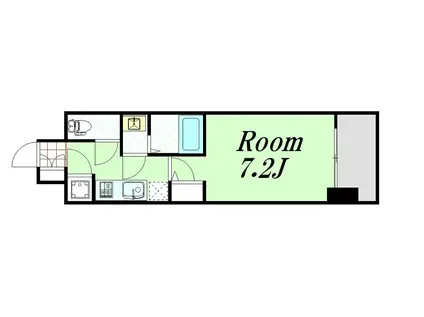 スペーシア江坂広芝町(1K/3階)の間取り写真