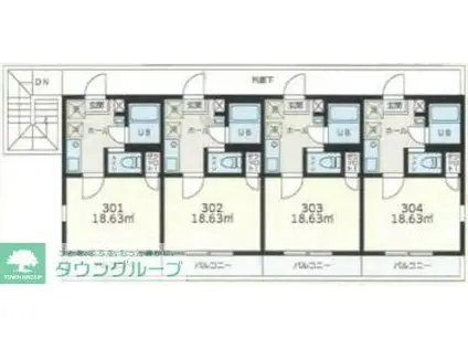 LUXE MAISON HEIAN(1K/3階)の間取り写真