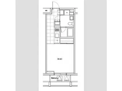 プライムアーバン南池袋(ワンルーム/8階)の間取り写真