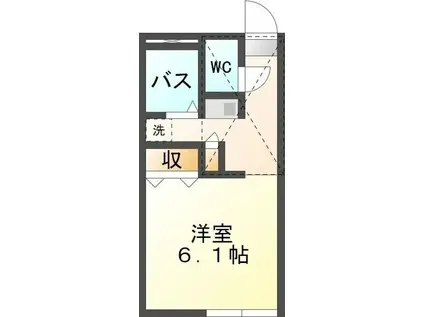 LA・MER・II(1K/1階)の間取り写真