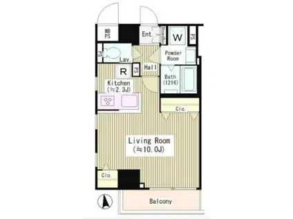 アネックス麻布十番(ワンルーム/4階)の間取り写真