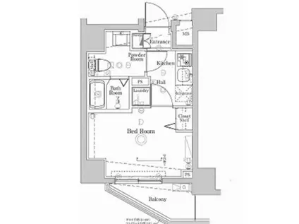 ラフィスタ川崎V(1K/4階)の間取り写真