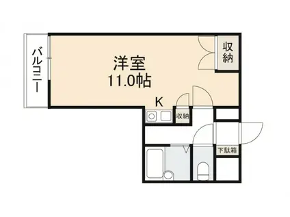 プライムガーデン(1K/7階)の間取り写真