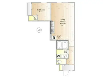 ARIETTA自由が丘(1LDK/1階)の間取り写真