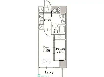 GRAN PASEO亀有(2K/2階)の間取り写真