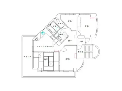 NKビル(4DK/3階)の間取り写真