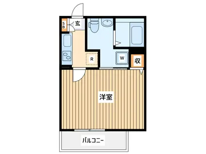 サルーテ相生(1K/3階)の間取り写真