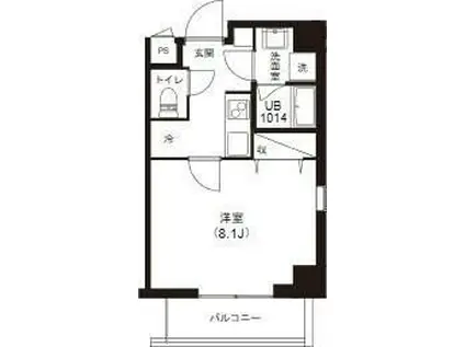 レピュア両国レジデンス(1K/4階)の間取り写真