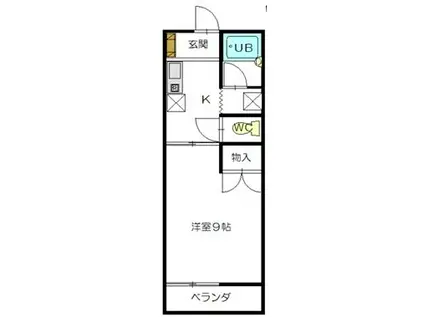 サンリッチ(1K/1階)の間取り写真