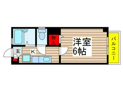 ケーピー(1K/1階)の間取り写真