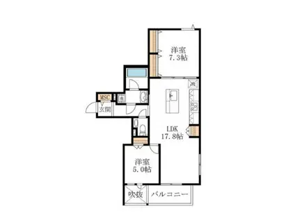 LS PLUS 豊玉南(2LDK/2階)の間取り写真