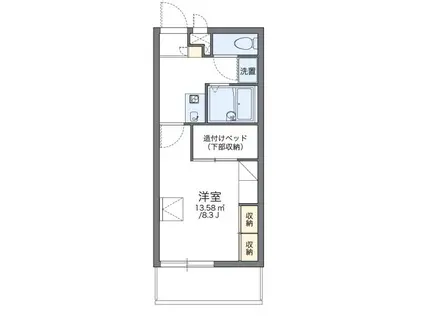 レオパレスビュートラスト(1K/2階)の間取り写真