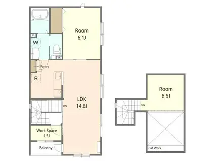 LUANA立石(1SLDK/2階)の間取り写真