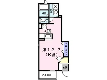 ノーブル郷東A(1K/1階)の間取り写真