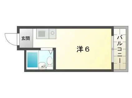 エムロード日吉(ワンルーム/6階)の間取り写真