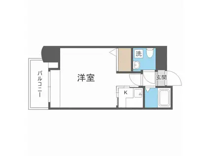 ステートモア・平尾パージュ(1K/7階)の間取り写真