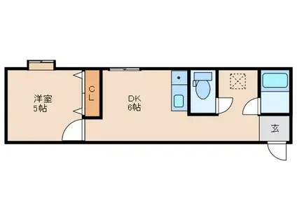 山仲マンション(1DK/2階)の間取り写真