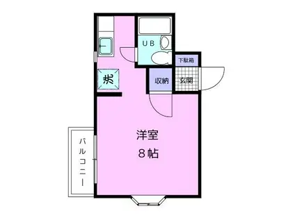 コーポホワイト名草(1K/2階)の間取り写真