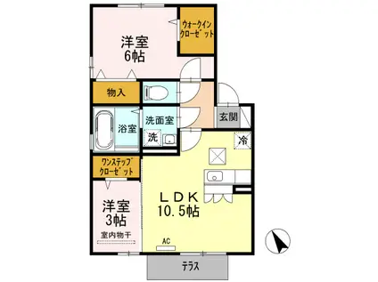 シャルマンステージ(2LDK/1階)の間取り写真