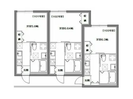 MEGUMI HOUSE(1K/1階)の間取り写真