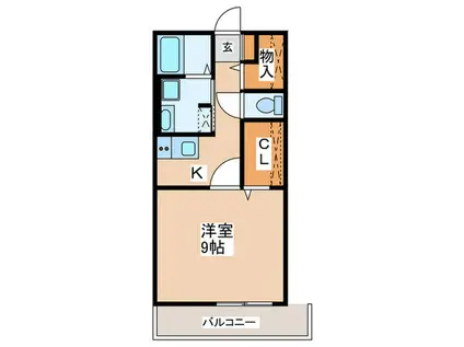 ROBINSON22(1K/2階)の間取り写真