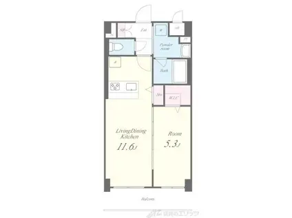 LA PECHE KINO(1LDK/2階)の間取り写真