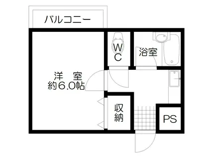パティオOT(1K/2階)の間取り写真